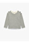 Crew Neck Long Sleeve Oversize Striped T-Shirt