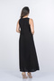 Women's Summer Black Aviana V-Neck Sleeveless Long Dress 50416 - 4