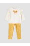 Lcw Baby Ecru Embroidered Baby Girl Blouse and Leggings - 2
