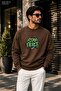 Men's Stay Fierce Graffiti Printed Cycling Round Neck Casual Sweatshirt