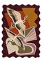 Sdt Crane Bird Patterned Woven Base Decorative Carpet Sdtamour4137