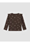 Brown Floral Printed Baby Girl Set - 5