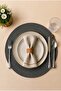 Decorative Single Placemat Flat Model Round American Service Placemat Knitted Placemat Handmade Stylish Table Decoration Dining Table Breakfast Table Tableware Decor Home and Kitchen Accessory