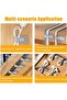100Pcs Hook and Loop Cable Straps, Self Adhesive Cable Ties (Black) - 7