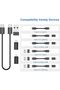 طقم كابل شحن متعدد المنافذ USB، صندوق محول USB C إلى لايتنينج، مجموعة تحويل من النوع C - 4