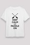Paddle Printed Unisex White T-Shirt - Tshirt