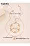 Girls Multi-Color Flower Charm Necklace, Bracelet and Earrings Set - 6