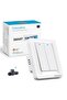 Smart Light Switch, WiFi Compact Button, 2 Gang, White