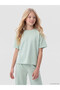 Lcw Kids Green Striped Girls' Soft Touch Set - 2