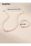 Girls White Bow Charm Pearl Necklace and Bracelet Set - 5