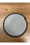 Decorative Single Placemat Flat Model Round American Service Placemat Knitted Placemat Handmade Stylish Table Decoration Dining Table Breakfast Table Tableware Decor Home and Kitchen Accessory - 2
