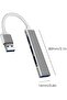 محول USB متعدد الوظائف 3.0 بأربعة منافذ لنقل البيانات للحواسيب المحمولة والهواتف المحمولة 4 في 1 نحيف وصغير الحجم - 7