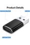 محول USB إلى USB C، 4 قطع، محول من النوع C بسرعة 10 جيجابت في الثانية، محول ذكر إلى أنثى، متوافق مع الشحن السريع - 2