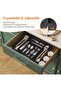 Cutlery Box for Drawers, Adjustable Plastic Organiser Kitchen Depth 38 cm, Cutlery Insert 7- - 4