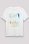 Running Printed Unisex White T-Shirt - Tshirt