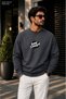 Men's Street Style Game Changer Printed Cycling Round Neck Casual Sweatshirt