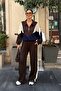 Women's Brown Parachute Fabric Detailed Zippered Tracksuit Set - 5