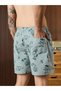 Men Green Striped Peanuts Snoopy Boxers - 4