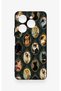 Tecno Spark 20 Pro Compatible Vintage Cat Portraits Patterned Silicone Case - 2