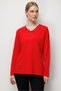 Women's V-Neck Collar Embroidered Blouse Coral