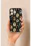 iPhone 14 Pro Max Compatible Vintage Cat Portraits Patterned Silicone Case