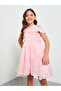 Girls Light Pink A-Line Knee-Length Dress - 3