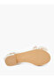 Women Solid Color Block Heel Bow Sandals - 6