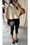 Beige Short Poncho - 60665 - 5
