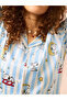 Blue Striped Snoopy Relaxed Fit Shirt - 2