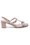 T Strap Block Heel Sandals - 5