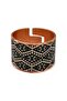 Copper black rumi motif chunky copper ring, adjustable - 3