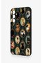 Samsung M34 Compatible Vintage Cat Portraits Patterned Silicone Case - 4
