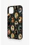 iPhone 14 Compatible Vintage Cat Portraits Patterned Silicone Case - 3