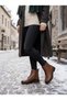 Mink Leather Lace-Up Women's Casual Boots - 3