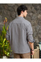 Men Grey Striped Spread Collar Relaxed Fit Shirt - 4