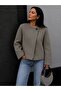Women's Button Detailed Crew Neck Cashmere Jacket - 2