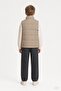 Boy's Stand Collar Double Pocket Puffer Vest - 3