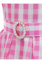 Pink Gingham A-Line Knee-Length Dress - 5