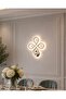 أبليك جداري باللون الفضي LED بتصميم حلزوني للمداخل الداخلية من - 3