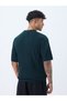 Men Green Textured Cotton Polo T-Shirt with Short Sleeve - 5
