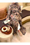 Floral Placement Print Open Abaya - 5