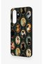 Samsung A56 Compatible Vintage Cat Portraits Patterned Silicone Case - 4
