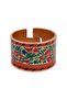 Blue navy wave chunky copper ring, adjustable - 3