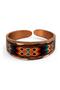 Black Silver Geometric Thin Copper Ring, Hand-Embroidered Adjustable Model - 3