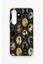 Samsung S25Fe Compatible Vintage Cat Portraits Patterned Silicone Case - 2
