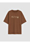 Brown Crew Neck Printed Boy's T-Shirt - 3