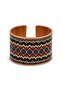 Orange green citrus chunky copper ring, adjustable - 3