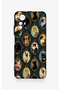 Redmi Note 12S Compatible Vintage Cat Portraits Patterned Silicone Case - 2