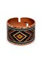 Navy blue yellow hatayi thick copper ring, adjustable - 3