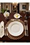 Galaxy Series Decorative Single Placemat Model Round American Service Placemat Knitted Placemat Handmade Stylish Table Decoration Dining Table Breakfast Table Tableware Decor Home and Kitchen Accessory